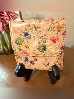 Patricia Nash Floral Print Leather Card Wallet - Pink Floral